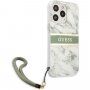 Guess Marble Stripe maska pro iPhone 13 Pro Max - zeleni