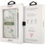 Guess Marble Stripe maska pro iPhone 12 Pro Max - zeleni
