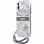 Guess Marble Stripe maska pro iPhone 11 - plavi