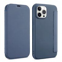 Futrola novčanik od silikona i PU kože za iPhone 13 Pro - plavo