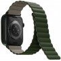 UNIQ Revix dvostrani remen pro Apple Watch Ultra 49mm / 46mm / 45mm / 44mm / 42mm - zelenobež