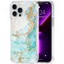 Case Mate Tough Print mramorna maska pro iPhone 13 Pro Max - tirkizni