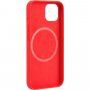 FIXED MagFlow silikonska maska sa MagSafe pro iPhone 13 - crveni