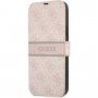 Guess 4G Printed Stripe flip futrola pro iPhone 13 - ružičasto