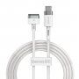 Baseus magnetski kabel za punjenje sa konektorom MagSafe 2 (oblik T) / USB-C pro MacBook - 2m - bijeli