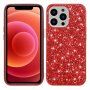 Zaštitna maska sa šljokicama za iPhone 13 - crveni
