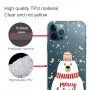 Transparentna maskica od meke plastike za iPhone 13 Pro Max - bijeli medvjed u šeširu