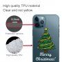 Transparentna maskica od meke plastike za iPhone 13 Pro - božićno drvce