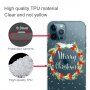 Transparentna maskica od meke plastike za iPhone 13 Pro - božićni vijenac