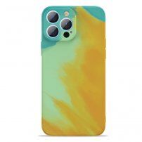 Zaštitna maska sa uzorkom vodenih boja za iPhone 13 Pro - žuti