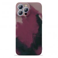 Zaštitna maska sa uzorkom vodenih boja za iPhone 13 Pro Max - ružičasti