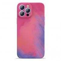 Zaštitna maska sa uzorkom vodenih boja za iPhone 13 Pro Max - ljubičasti