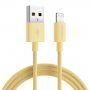 JOYROOM pleteni podatkovni kabel za punjenje USB-A / Lightning za iPhone / iPad / iPod / AirPods - 1 m - žuti