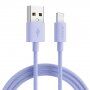 JOYROOM pleteni podatkovni kabel za punjenje USB-A / Lightning za iPhone / iPad / iPod / AirPods - 1 m - ljubičasti