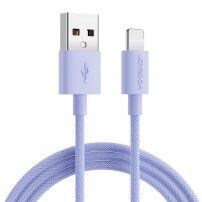 JOYROOM pleteni podatkovni kabel za punjenje USB-A / Lightning za iPhone / iPad / iPod / AirPods - 1 m - ljubičasti