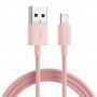 Joyroom pleteni podatkovni kabel za punjenje USB-A / Lightning za iPhone / iPad / iPod / AirPods - 2 m - ružičasti