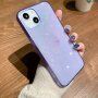 Prozirna maska sa promjenljivim srcima za iPhone 13 Pro Max - ljubičasti