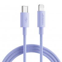JOYROOM pleteni podatkovni kabel za punjenje PD 20W USB -C /Lightning za iPhone / iPad / iPod / AirPods - 2 m - ljubičasti