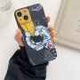 Maska od mekane plastike astronaut u svemiru za iPhone 13 Pro Max - crni