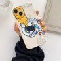 Maska od mekane plastike astronaut u svemiru za iPhone 13 Pro - bež