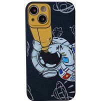 Maska od mekane plastike astronaut u svemiru za iPhone 11 Pro Max - crni