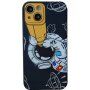 Maska od mekane plastike astronaut u svemiru za iPhone 12 Pro - crni