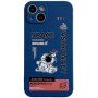 Maska od mekane plastike astronaut za iPhone 13 Pro - plavi