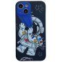 Maske od mekane plastike astronaut sa dalekozorom za iPhone 13 Pro - tamno plavi