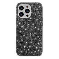 Zaštitna maska sa šljokicama za iPhone 13 Pro Max - crni