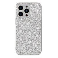 Zaštitna maska sa šljokicama za iPhone 13 Pro - srebrni