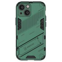 Odolný zaštitna maskica sa stalkom za iPhone 13 - zeleni