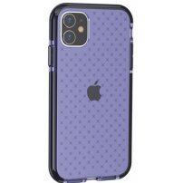Zaštitna prozirna maska sa uzorkom križeva za iPhone 11 - plavi