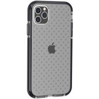 Zaštitna prozirna maska sa uzorkom križeva za iPhone 11 Pro - crni