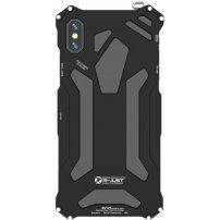 R-Just veoma otporna metalna "Armor" maska za iPhone XS Max - crni