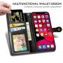 Retro novčanik etui od umjetne kože za iPhone 11 Pro - crna