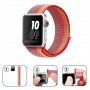 Najlonski remen s prugama za Apple Watch Ultra 49mm / 46mm / 45mm / 44mm / 42mm - narančasto-crvena