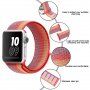 Najlonski remen s prugama za Apple Watch Ultra 49mm / 46mm / 45mm / 44mm / 42mm - narančasto-crvena