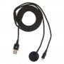 2v1 pleteni punjač i podatkovni kabel USB-A / Lightning / magnetski pak za iPhone / iPad / Apple Watch / AirPods - 1 m - crni