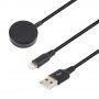 2v1 pleteni punjač i podatkovni kabel USB-A / Lightning / magnetski pak za iPhone / iPad / Apple Watch / AirPods - 1 m - crni