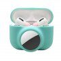 2v1 silikonska zaštitna ambalaža za AirPods Pro / AirTag 1 / 2 - tamno zeleni