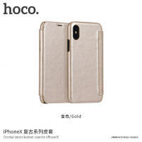 HOCO flip futrola za Apple iPhone XS / iPhone X - zlatna