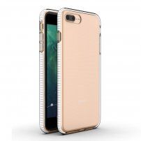 Prozirna maskica s šarenim okvirom od meke plastike za iPhone 7 Plus / 8 Plus - bijeli