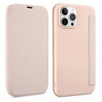 Futrola novčanik od silikona i PU kože za iPhone 13 - ružičasto