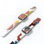 Silikonski remen s apstraktnim uzorkom za Apple Watch 42mm / 41mm / 40mm / 38mm - žuto ružičasti