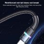 Usams svijetleći pleteni podatkovni kabel za punjenje PD USB-C / USB-C za iPhone / iPad / MacBook / AirPods - 1,2 m - zlatni