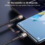 Usams svijetleći pleteni podatkovni kabel za punjenje PD USB-C / USB-C za iPhone / iPad / MacBook / AirPods - 1,2 m - zlatni