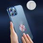 Zaštitna mat prozirna maska za iPhone 12 - crveni