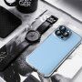 Prozirna maska sa staklom za zaštitu leća za iPhone 13 Pro Max - sivi