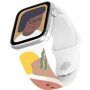 Silikonski remen s apstraktnim uzorkom za Apple Watch 42mm / 41mm / 40mm / 38mm - žuto ružičasti