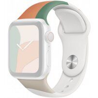 Silikonski remen s apstraktnim uzorkom za Apple Watch Ultra 49mm / 46mm / 45mm / 44mm / 42mm - narančasto zeleni